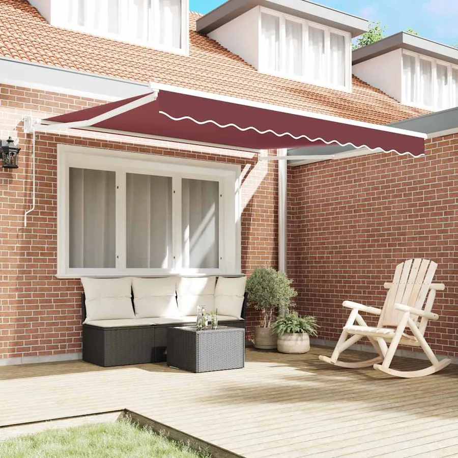Auvent rétractable automatique bordeaux 300x250 cm - 3
