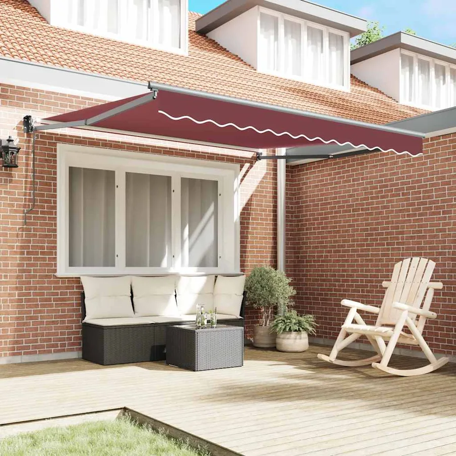 Auvent rétractable automatique bordeaux 300x250 cm - 3