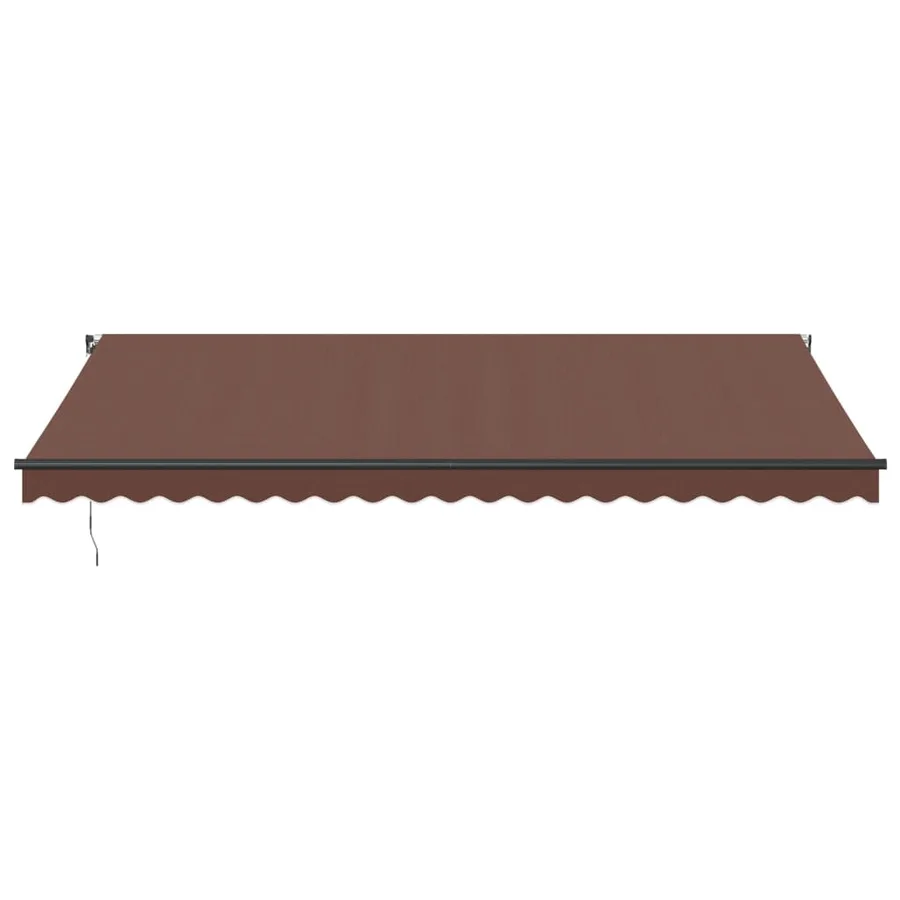 Auvent manuel rétractable marron 500x350 cm - 3