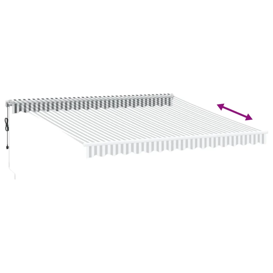Auvent rétractable automatique avec LED anthracite et blanc - 11