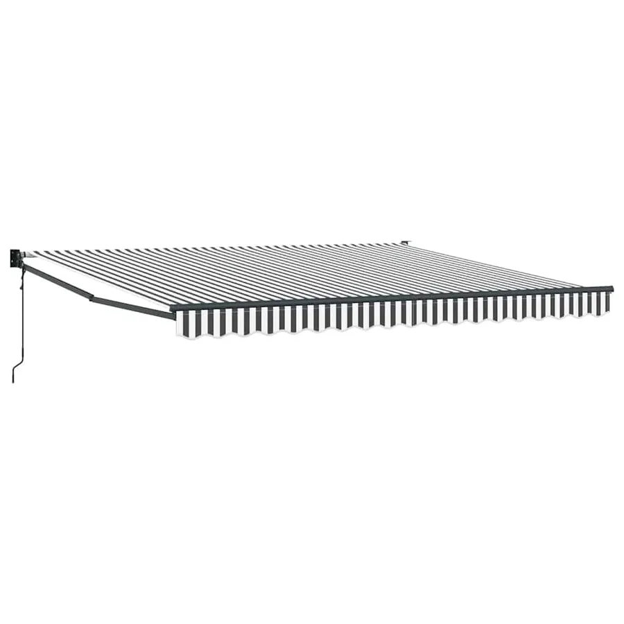 Auvent rétractable anthracite et blanc 4x3 m tissu et aluminium - 2