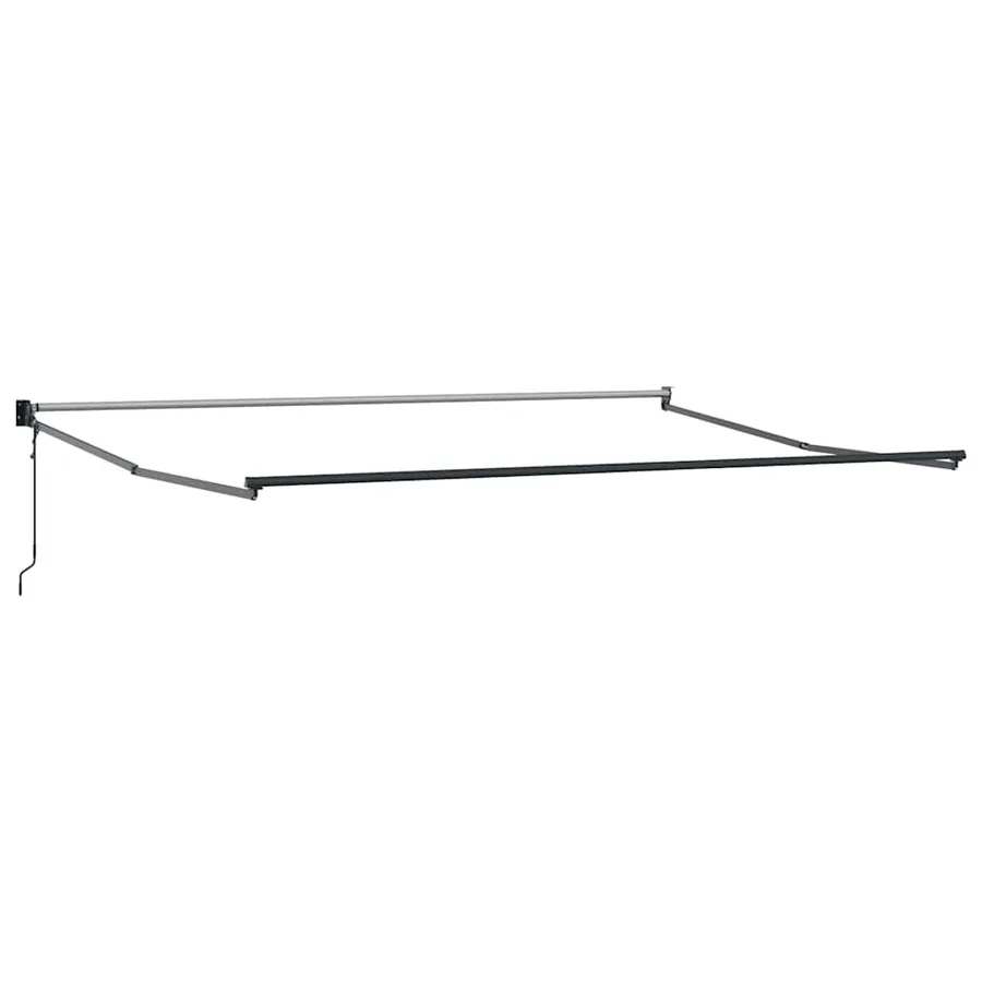 Auvent rétractable anthracite et blanc 4x3 m tissu et aluminium - 5