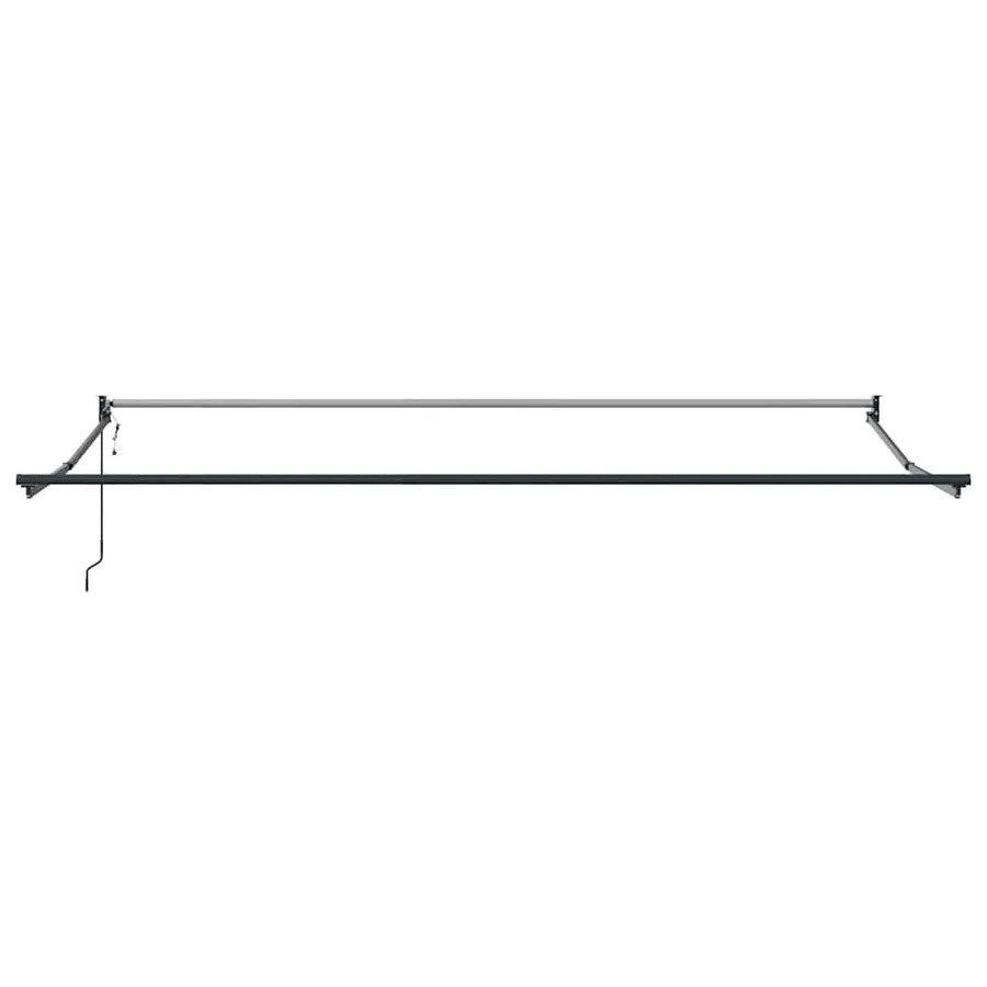 Auvent rétractable anthracite et blanc 4x3 m tissu et aluminium - 8