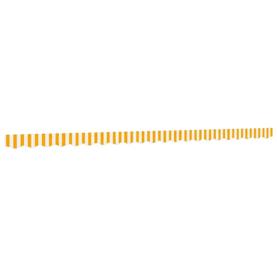 Tissu de remplacement de cantonnière d’auvent jaune blanc 5 m - 2