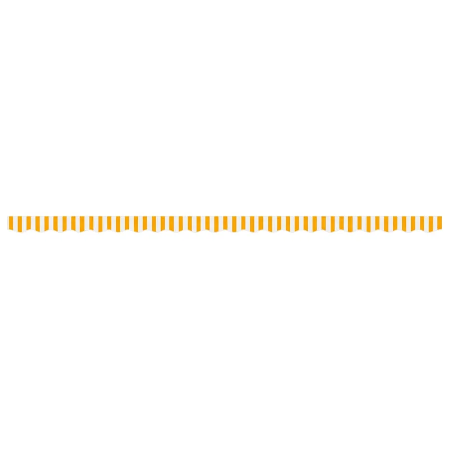 Tissu de remplacement de cantonnière d’auvent jaune blanc 5 m - 3