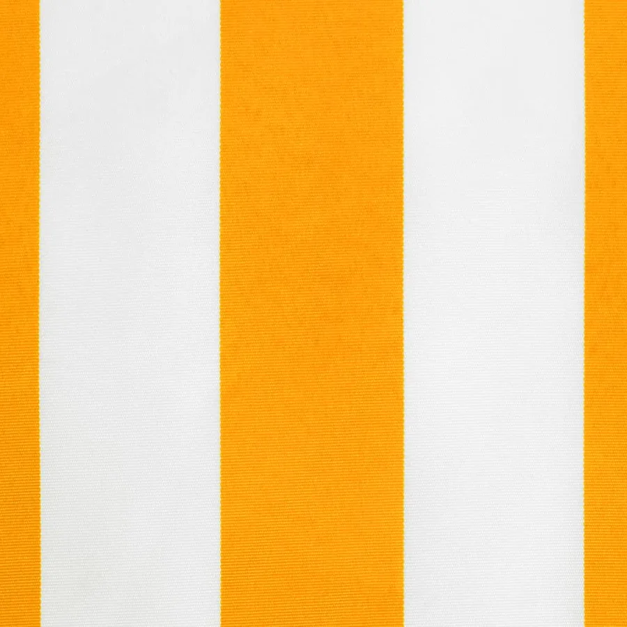 Tissu de remplacement de cantonnière d’auvent jaune blanc 5 m - 5