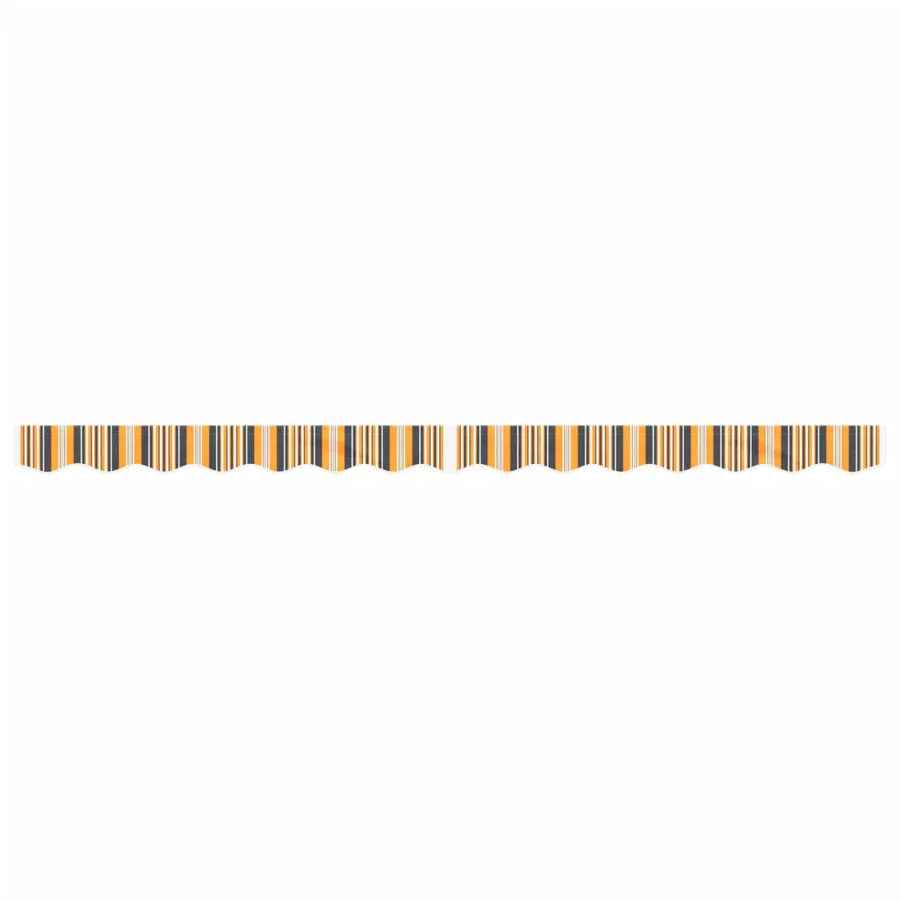 Tissu de remplacement de cantonnière d’auvent rayure jaune gris - 3