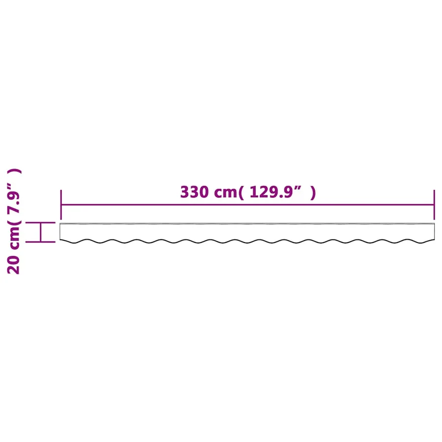 Tissu de remplacement de cantonnière d’auvent multicolore 3,5 m - 6