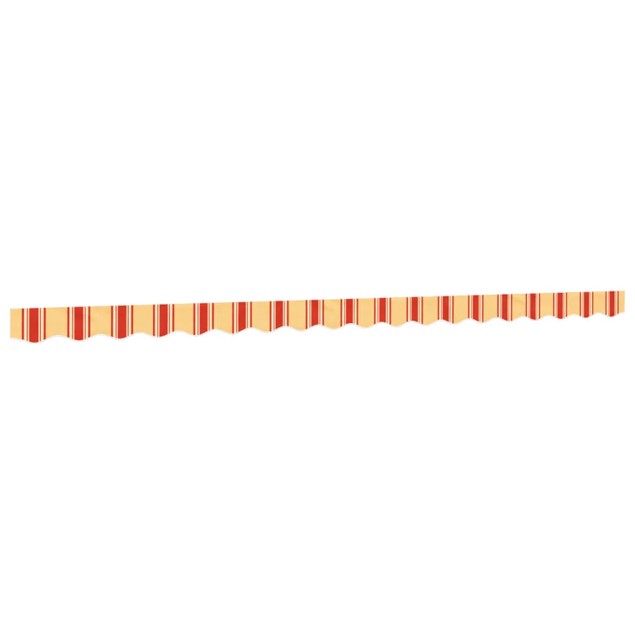 Tissu de remplacement de cantonnière d’auvent jaune orange 4,5m - 2