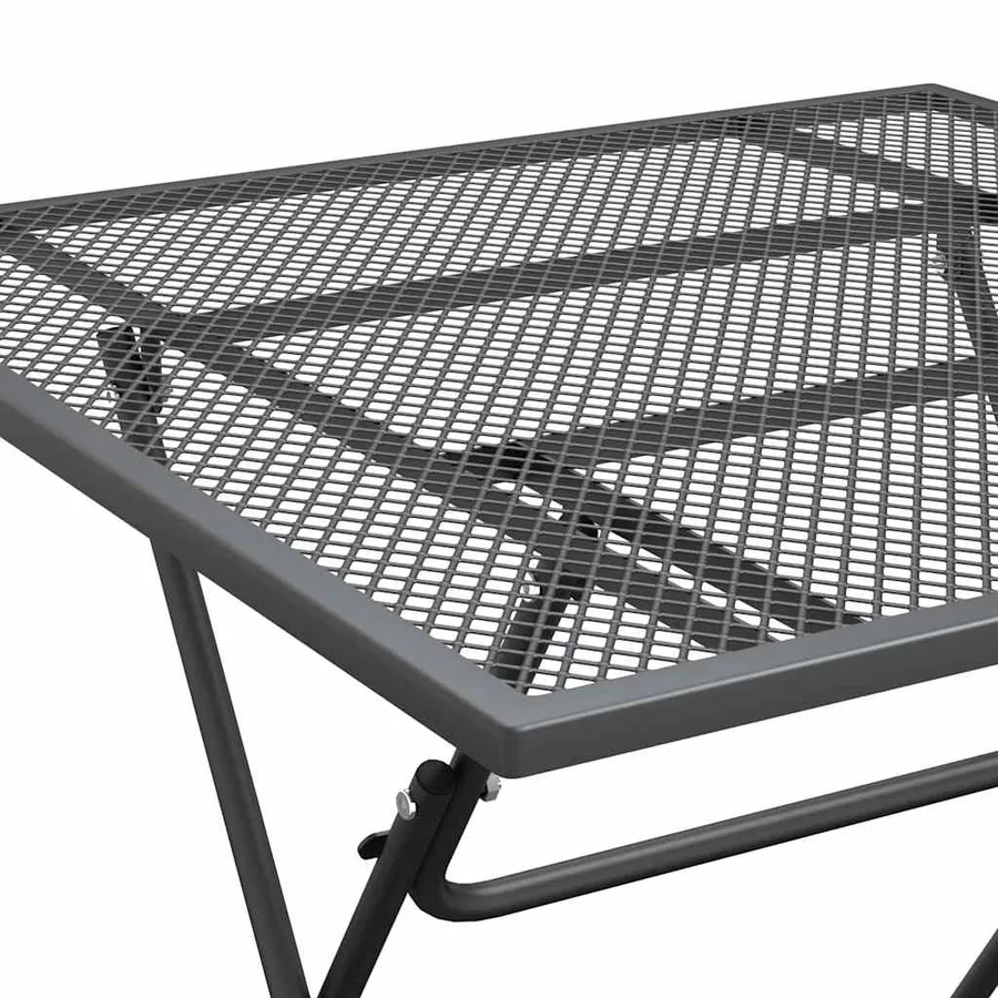 Ensemble à manger de jardin 5 pcs Maille Métal Anthracite - 7