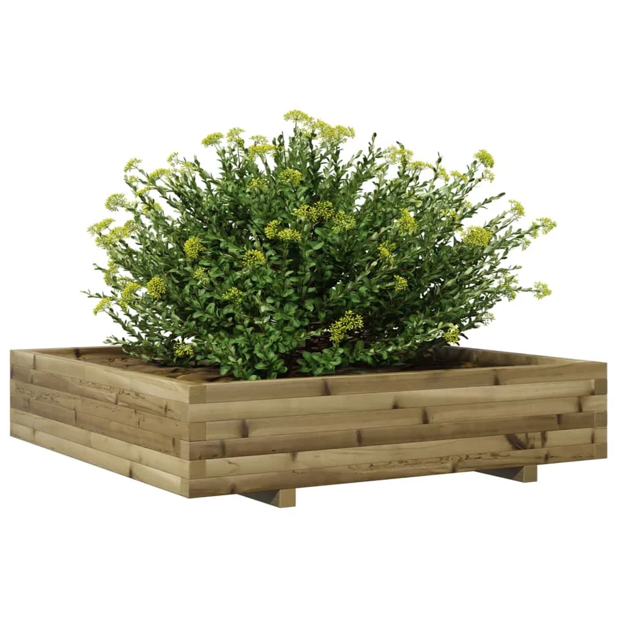 Jardinière 110x110x26,5 cm bois de pin imprégné - 4