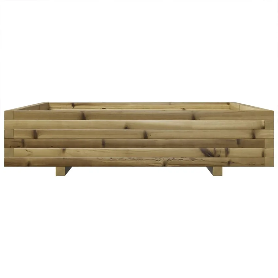 Jardinière 110x110x26,5 cm bois de pin imprégné - 5