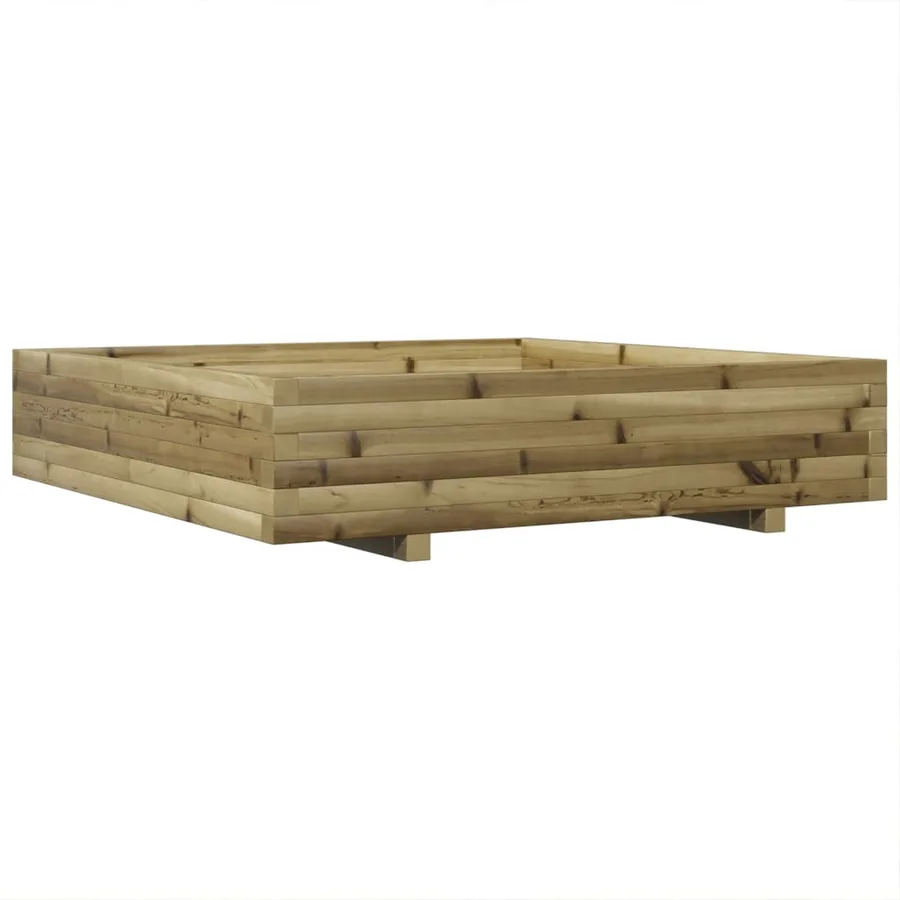 Jardinière 110x110x26,5 cm bois de pin imprégné - 7