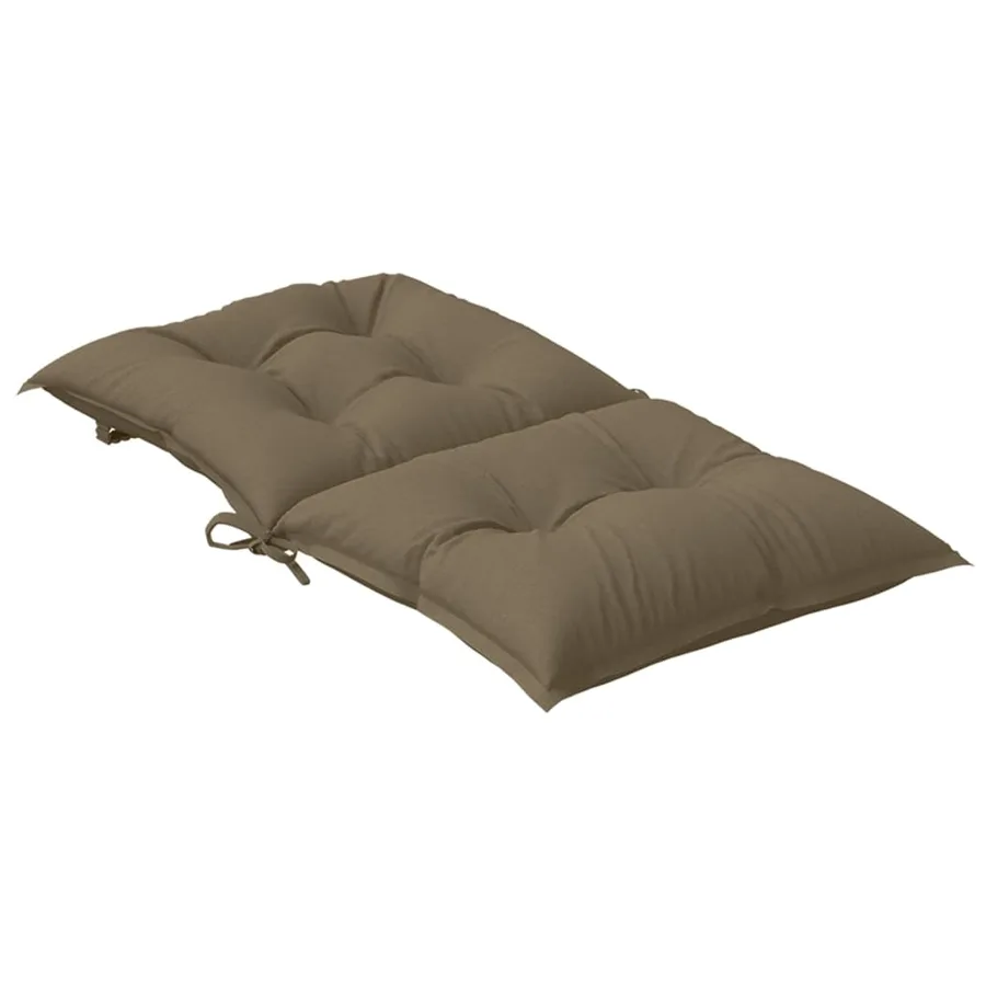 Coussins de chaise à dossier bas lot de 6 taupe mélangé tissu - 6