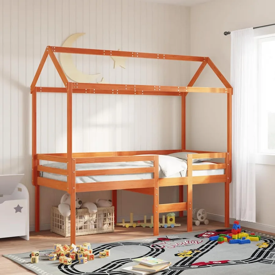 Toit de lit pour enfants 207x80,5x151,5 cm bois de pin massif