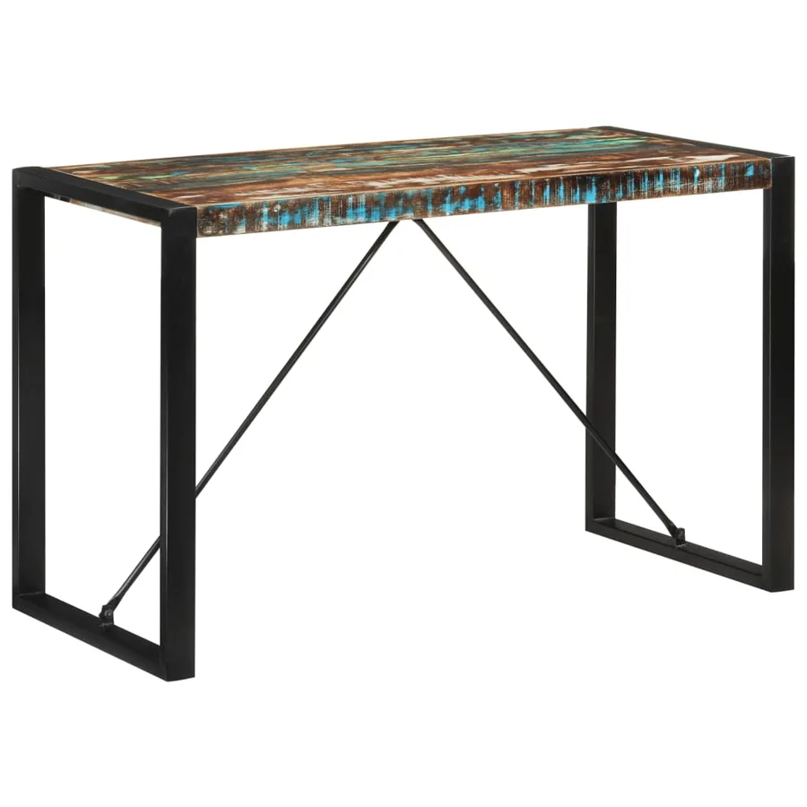 Table à manger 120x55x76 cm bois massif de récupération - 10