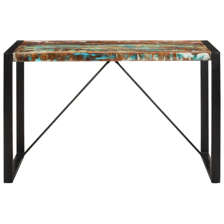 Table à manger 120x55x76 cm bois massif de récupération - 2