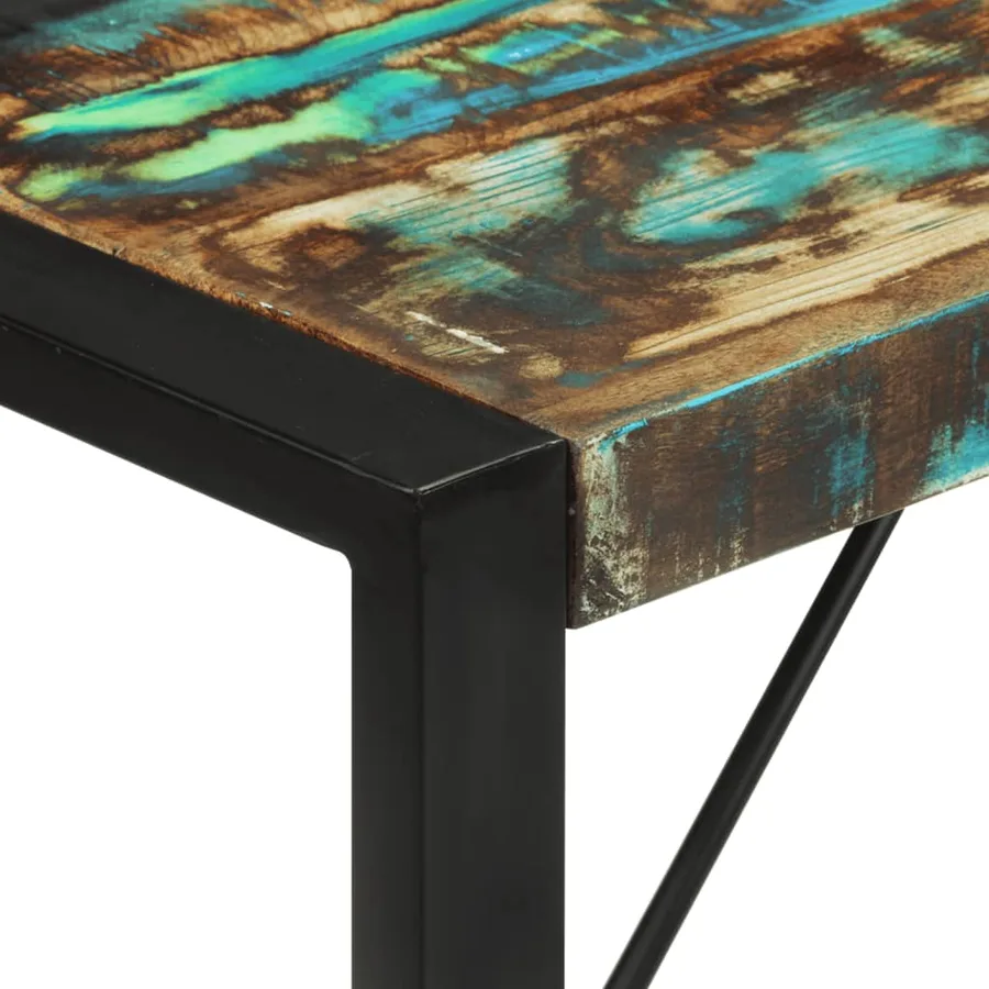 Table à manger 120x55x76 cm bois massif de récupération - 4