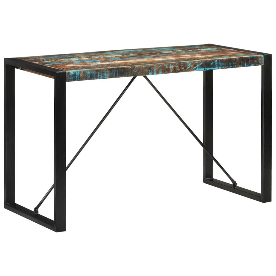 Table à manger 120x55x76 cm bois massif de récupération - 7