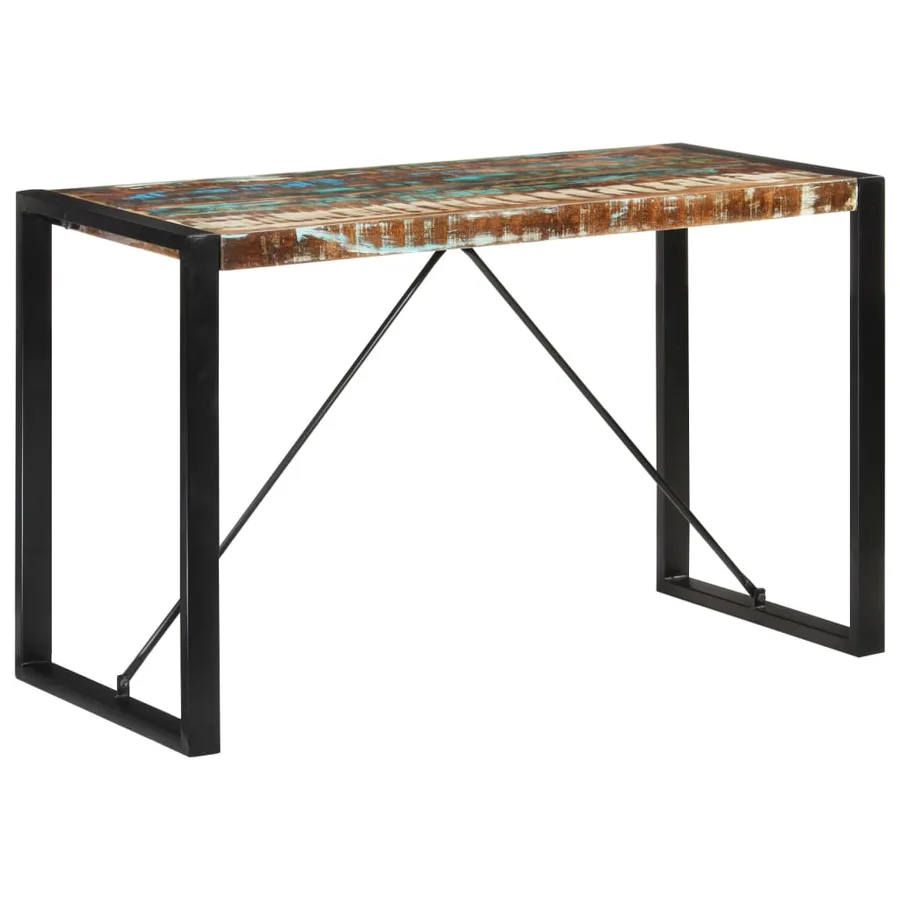Table à manger 120x55x76 cm bois massif de récupération - 9