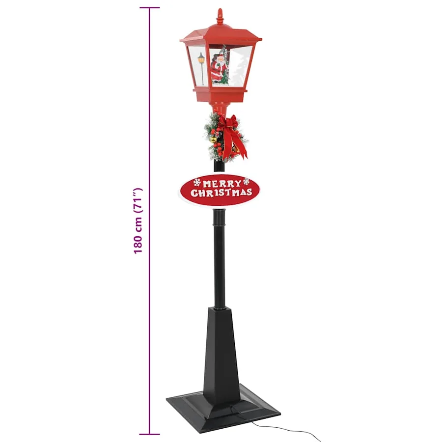 Lampadaire de Noël avec Père Noël 180 cm LED - 16