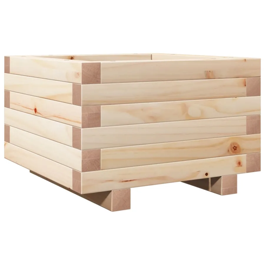 Jardinière 40x40x26,5 cm bois de pin massif - 2