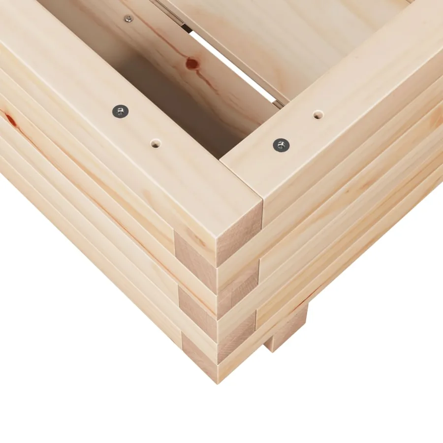 Jardinière 40x40x26,5 cm bois de pin massif - 8