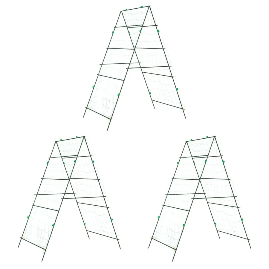 Treillis de jardin pour plantes grimpantes 3 pcs forme A acier - 2