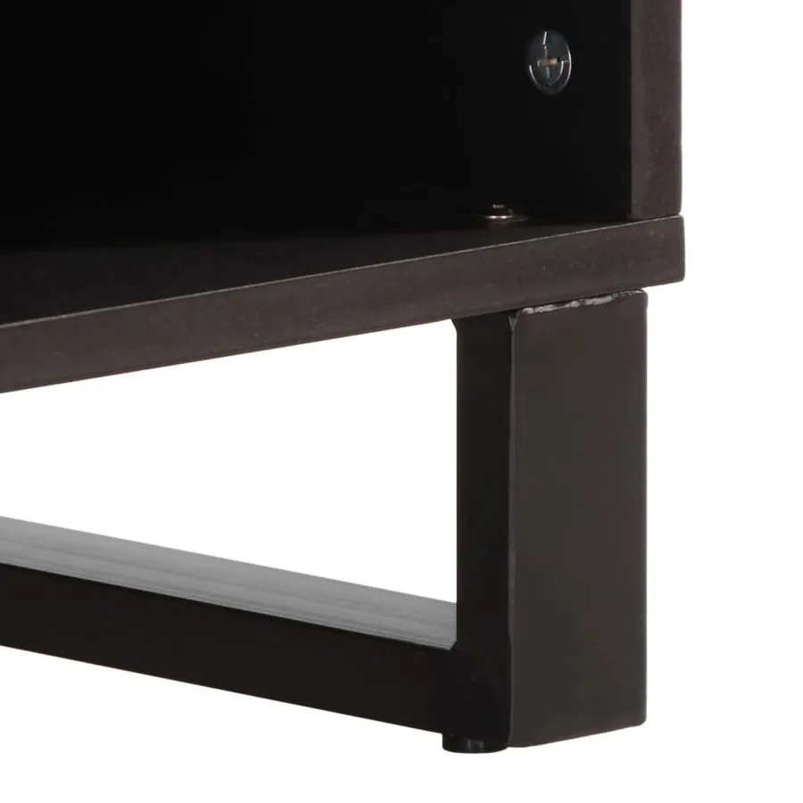 Meuble TV 100x34x46 cm bois massif de manguier brut - 9