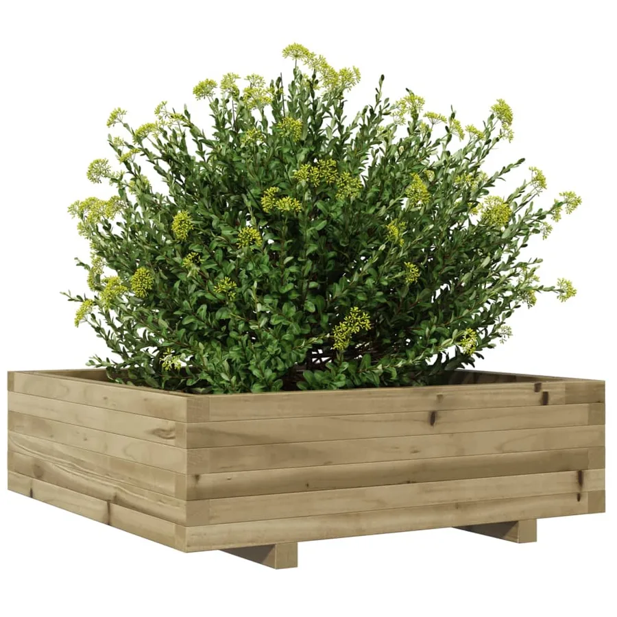 Jardinière 80x80x26,5 cm bois de pin imprégné - 4
