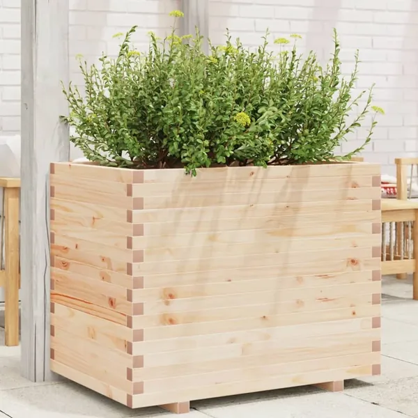 Jardinière 90x60x72 cm bois de pin massif