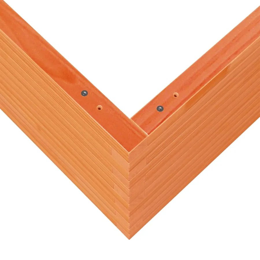 Jardinière cire marron 80x80x45,5 cm bois de pin massif - 8