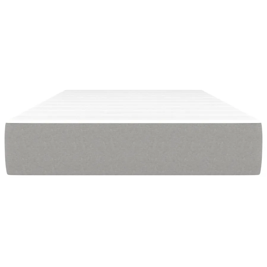Matelas de lit à ressorts ensachés fermeté moyenne Gris clair 80x200x20cm Tissu - 3