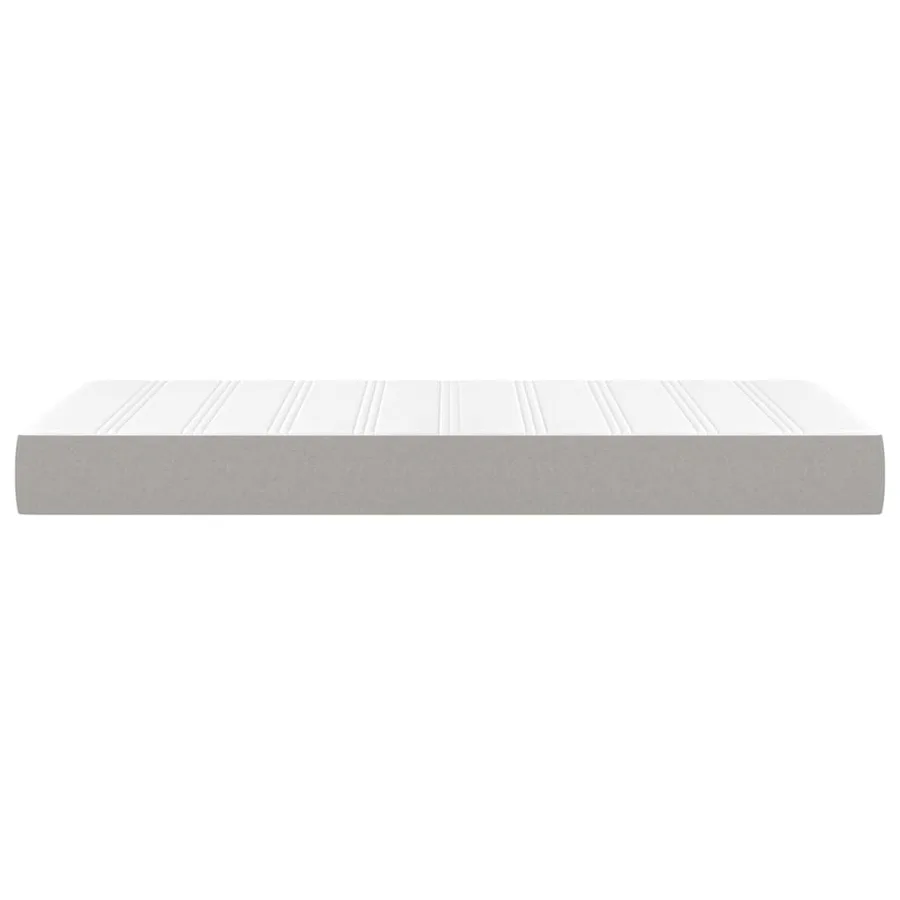 Matelas de lit à ressorts ensachés fermeté moyenne Gris clair 80x200x20cm Tissu - 4
