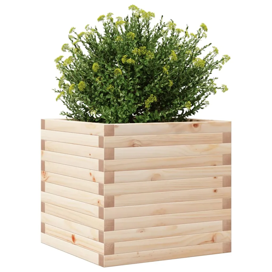 Jardinière 50x50x45,5 cm bois de pin massif - 4