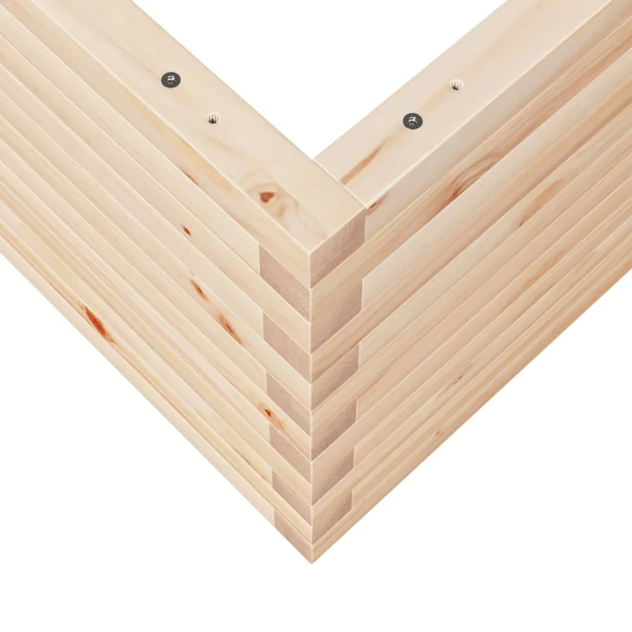 Jardinière 50x50x45,5 cm bois de pin massif - 8