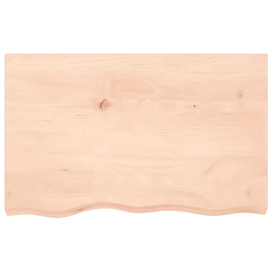 Étagère de vasque murale acier et bois de chêne massif - 8