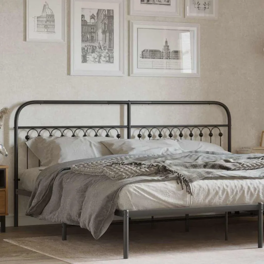 Tête de lit de remplacement métal noir 193 cm
