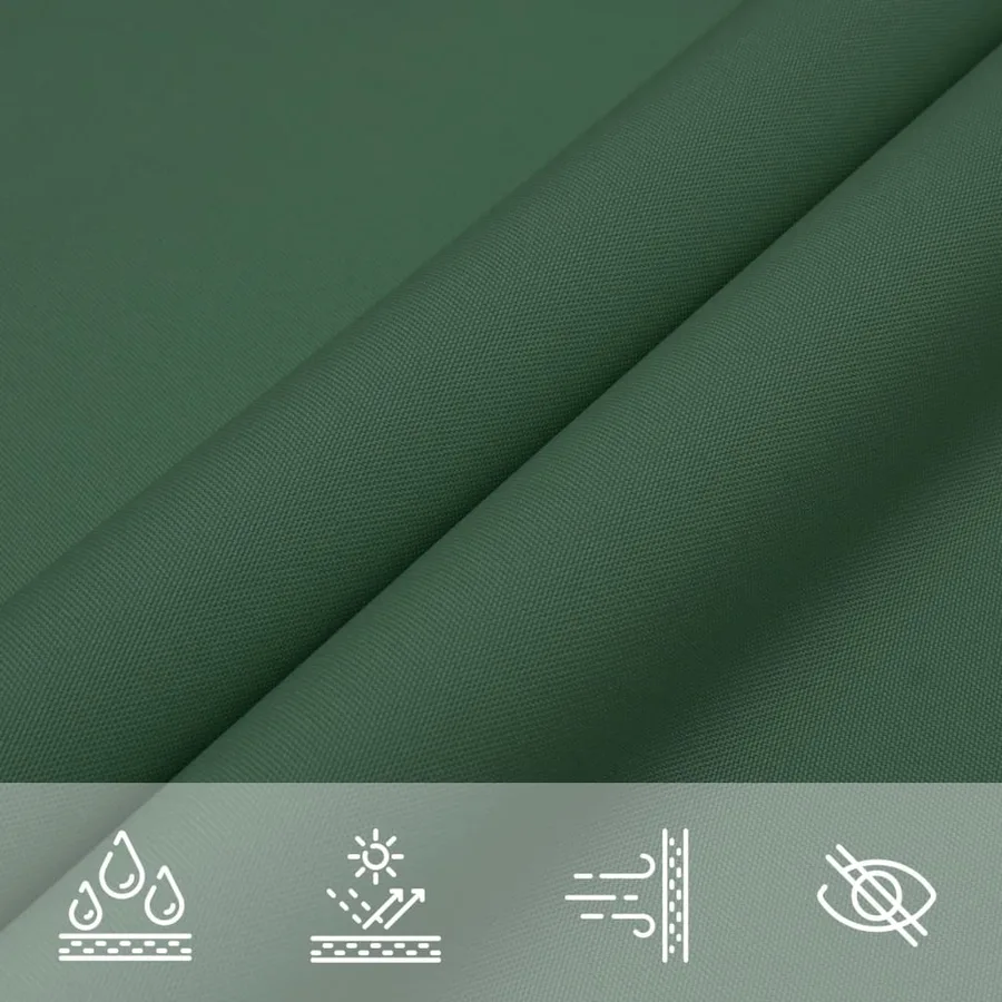 Voile parasol Tissu Oxford triangulaire 3,5x3,5x4,9m Vert foncé - 8