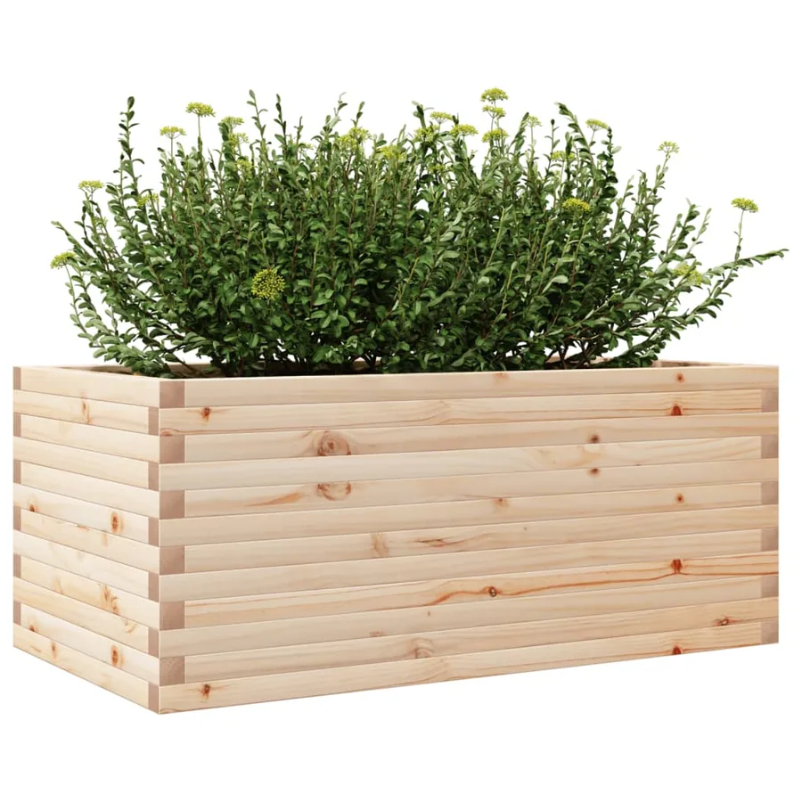 Jardinière 110x60x45,5 cm bois de pin massif - 4