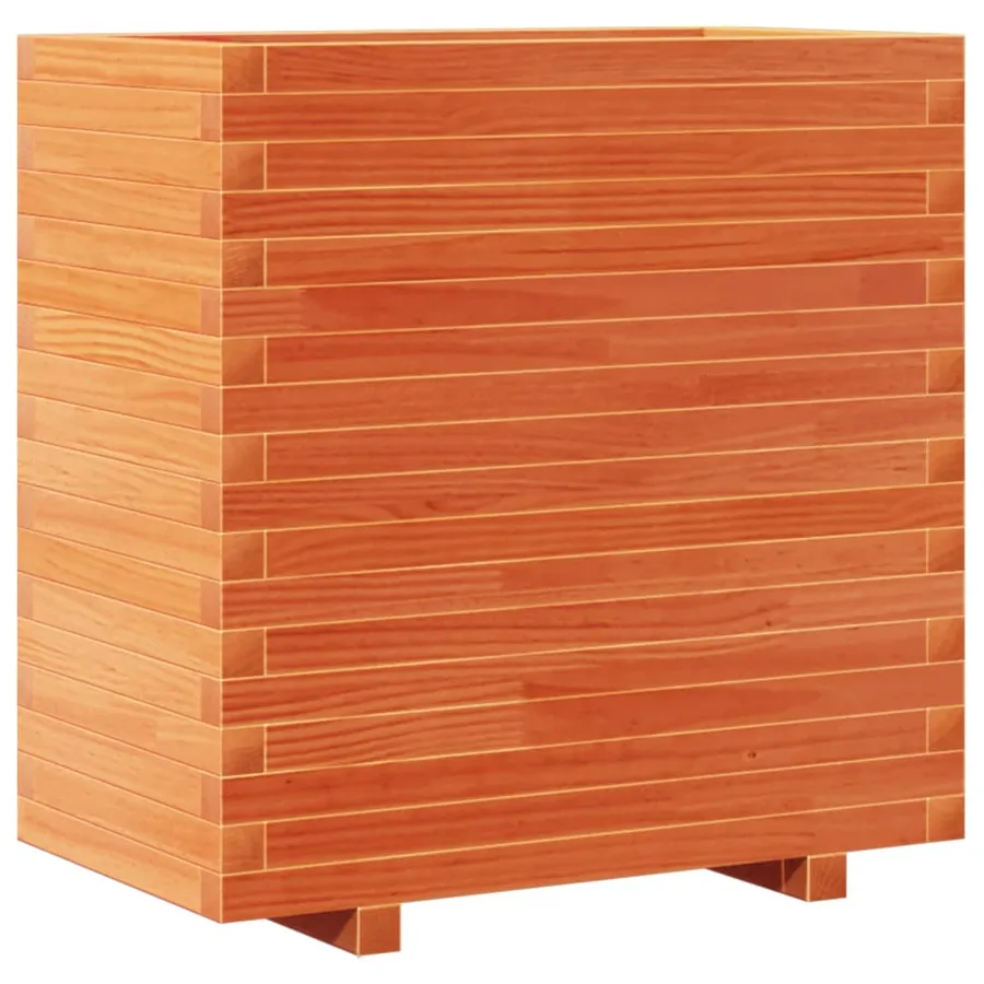 Jardinière cire marron 70x40x72 cm bois de pin massif - 7