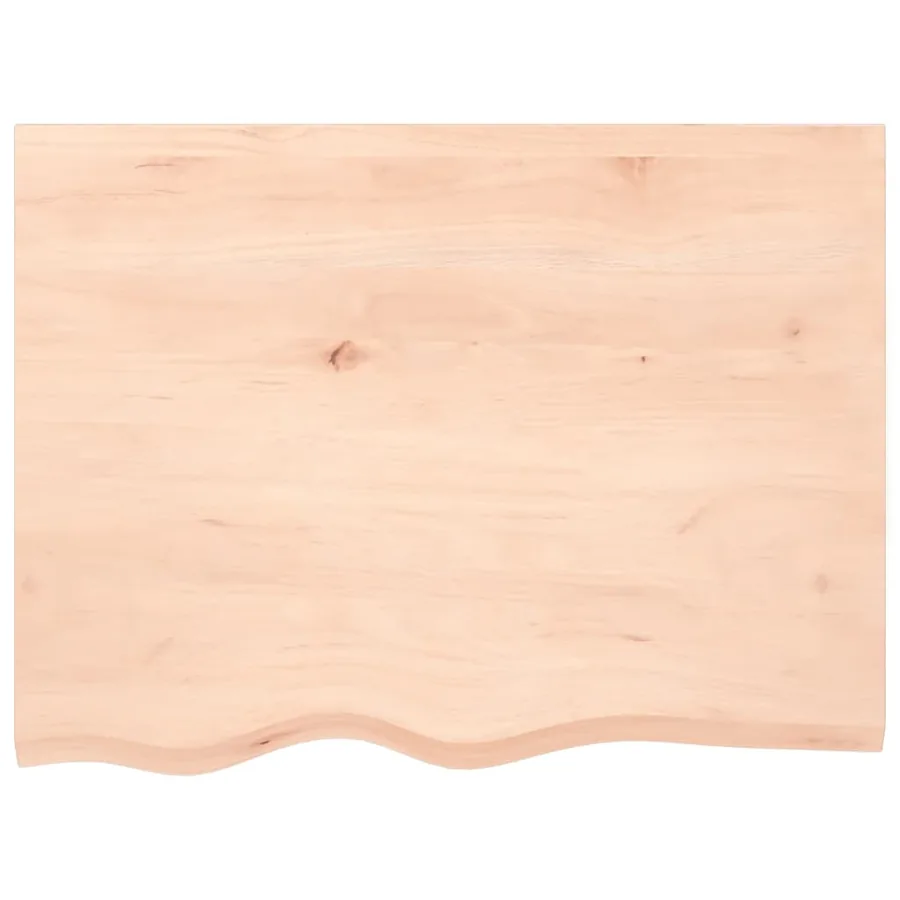 Étagère de vasque murale acier et bois de chêne massif - 8