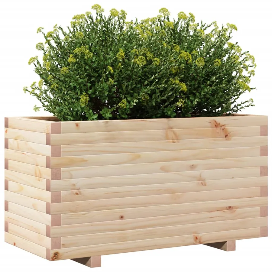 Jardinière 90x40x49,5 cm bois de pin massif - 4