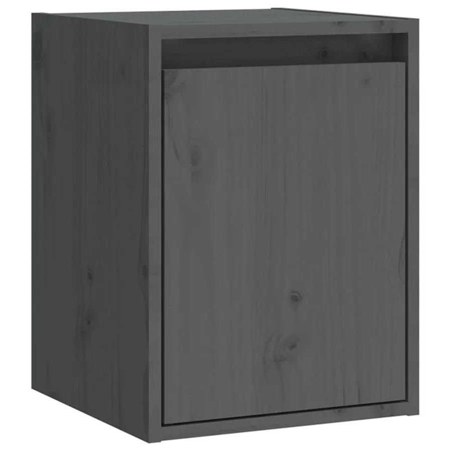 Armoires murales 2 pcs Gris 30x30x40 cm Bois de pin massif - 4