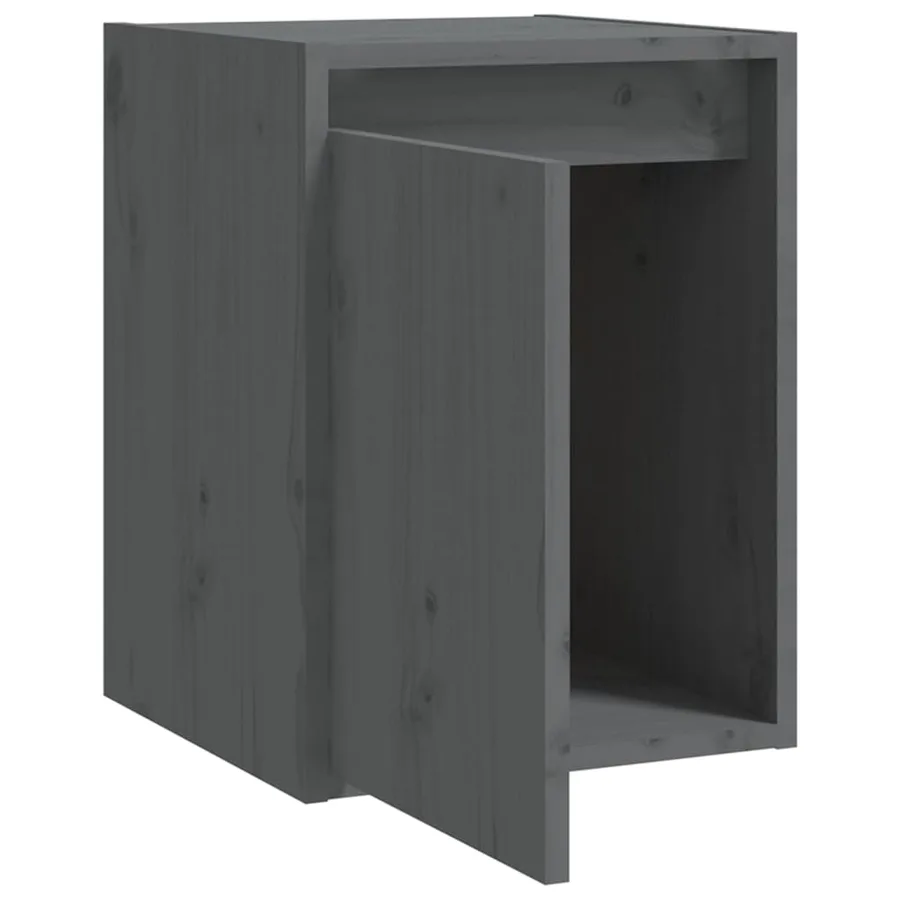 Armoires murales 2 pcs Gris 30x30x40 cm Bois de pin massif - 6