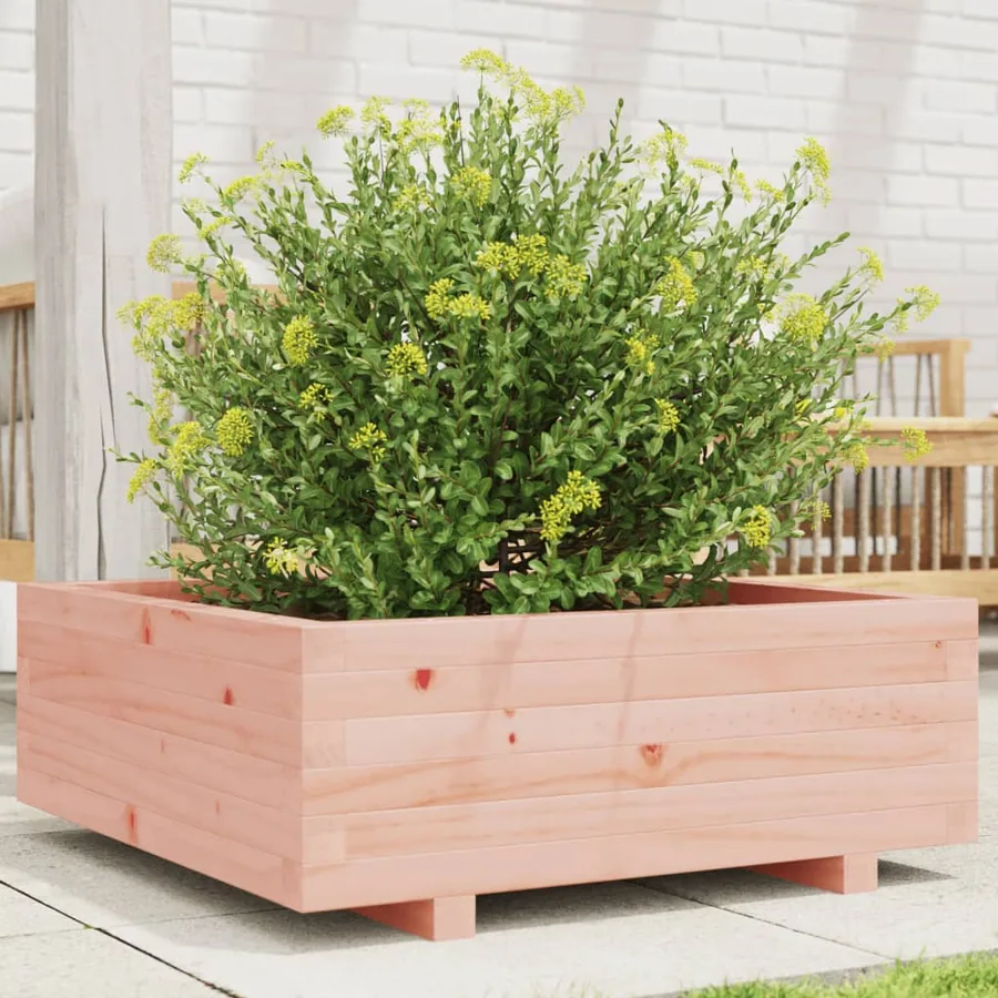 Jardinière 70x70x26,5 cm bois massif douglas