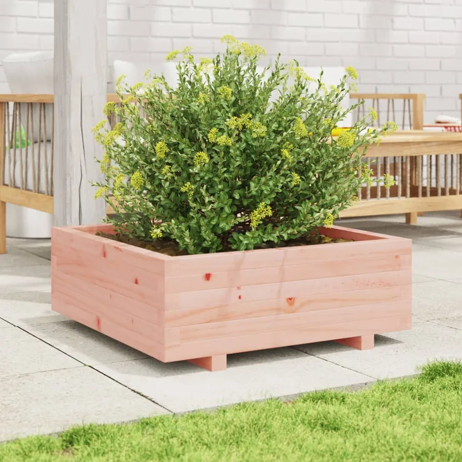 Jardinière 70x70x26,5 cm bois massif douglas - 3