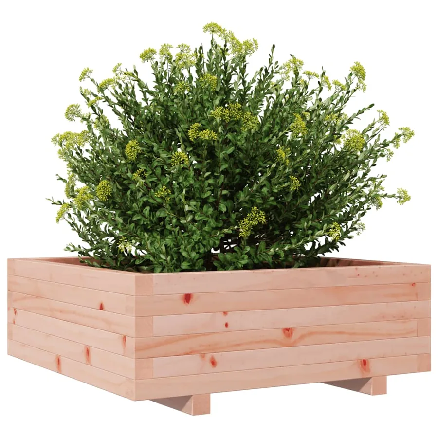 Jardinière 70x70x26,5 cm bois massif douglas - 4