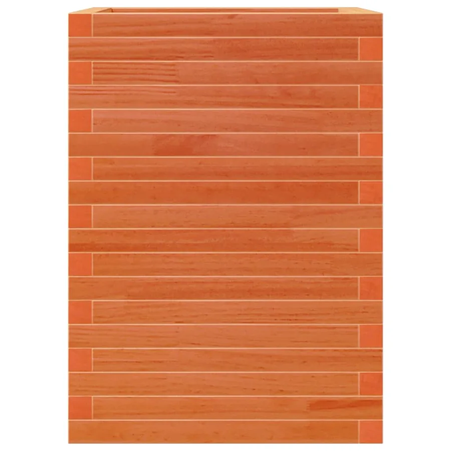 Jardinière cire marron 50x50x68,5 cm bois de pin massif - 6