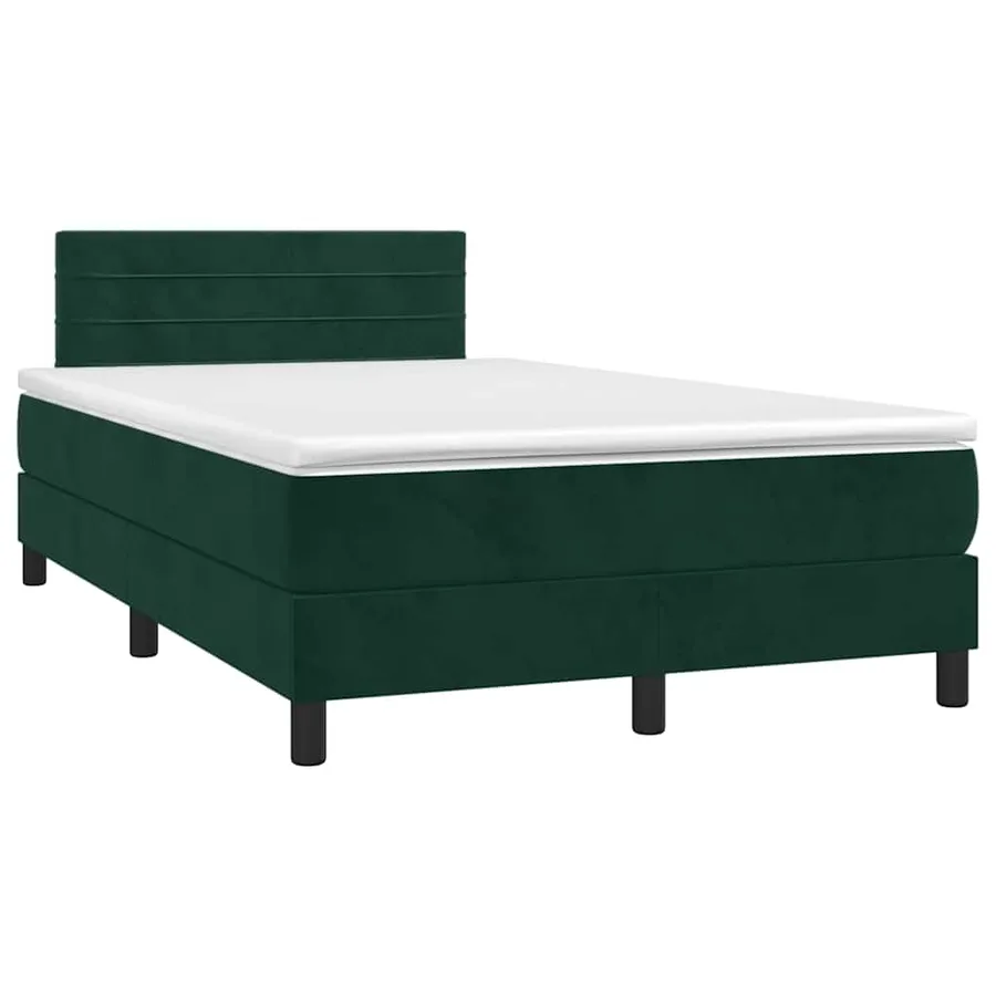 Sommier à lattes de lit et matelas Vert foncé 120x200cm Velours - 3